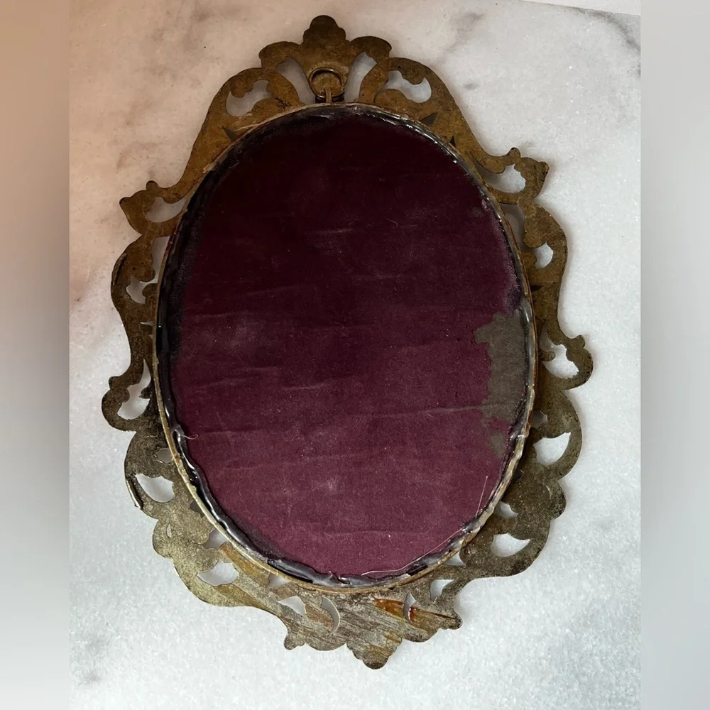 Vintage Ornate Regency style marble mirror set of 2